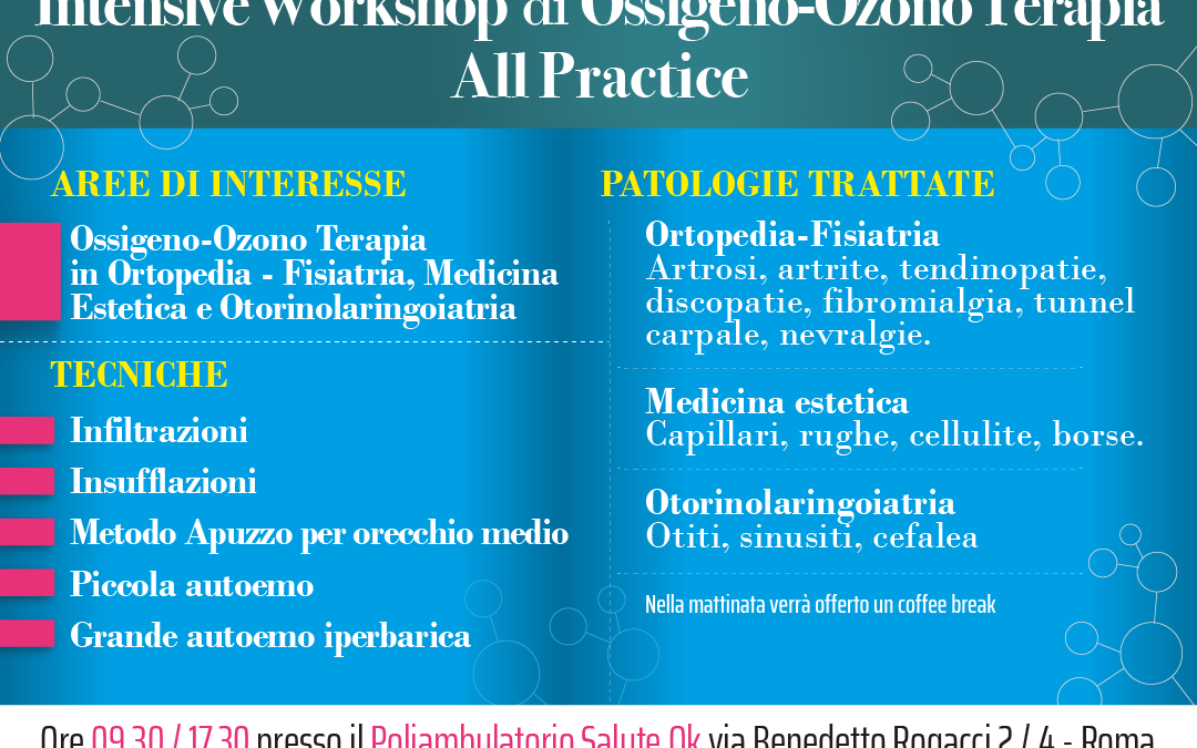 A.I.R.O.: Intensive Workshop di Ossigeno-Ozono Terapia All Practice – Roma 07.05.2024