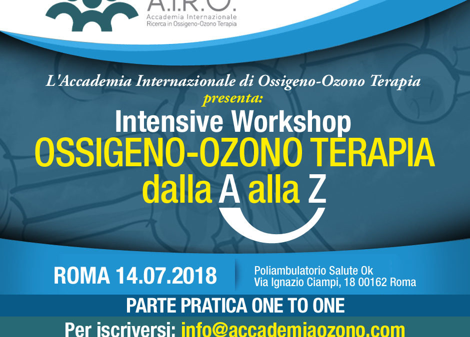 IWS: OSSIGENO-OZONO TERAPIA dalla A alla Z – Roma 14.07.2018