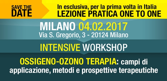 IWS: L’Ossigeno-Ozono Terapia: campi di applicazione, metodi e prospettive terapeutiche, Milano 04.02.2017