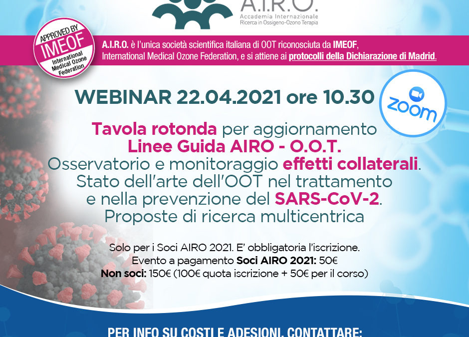 WEBINAR 22.04.2021 ore 10.30